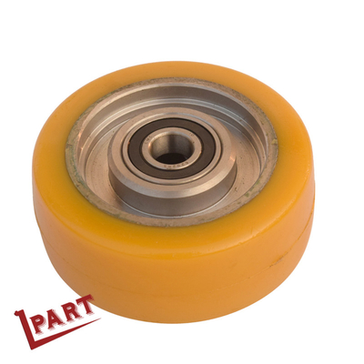 Roues de roulette de polyuréthane de roue d'entraînement de chariot élévateur d'OD 100mm avec des roulements à billes