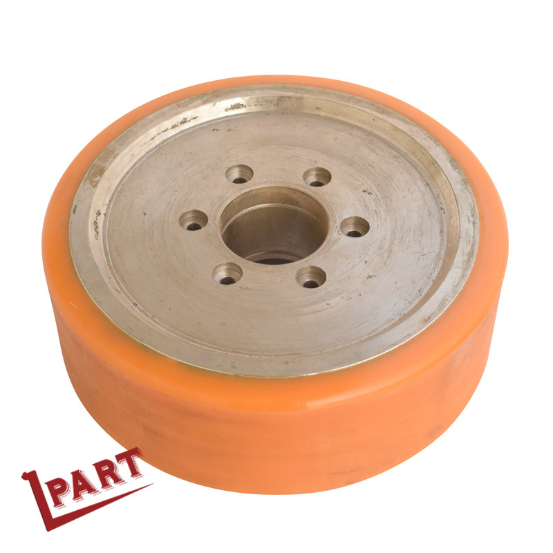 Roue d'entraînement de chariot élévateur de charge électrique de polyuréthane pour l'identification 68mm de Jack OD 285mm de palette