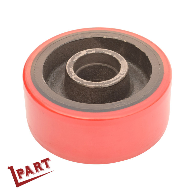 Roue d'équilibre de polyuréthane de couleur rouge de roue d'entraînement de chariot élévateur 150x60x47mm